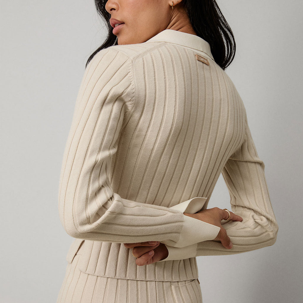 Cottonsilk™ Ribbed Button Up