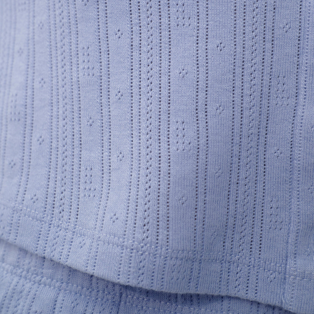 Pointelle Crew Neck Cardigan