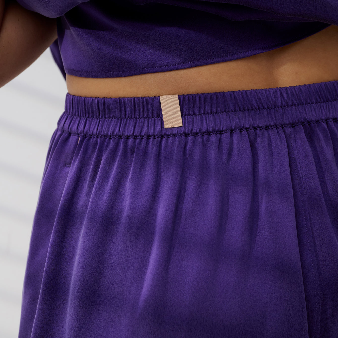 Washable Silk Tee Short Set