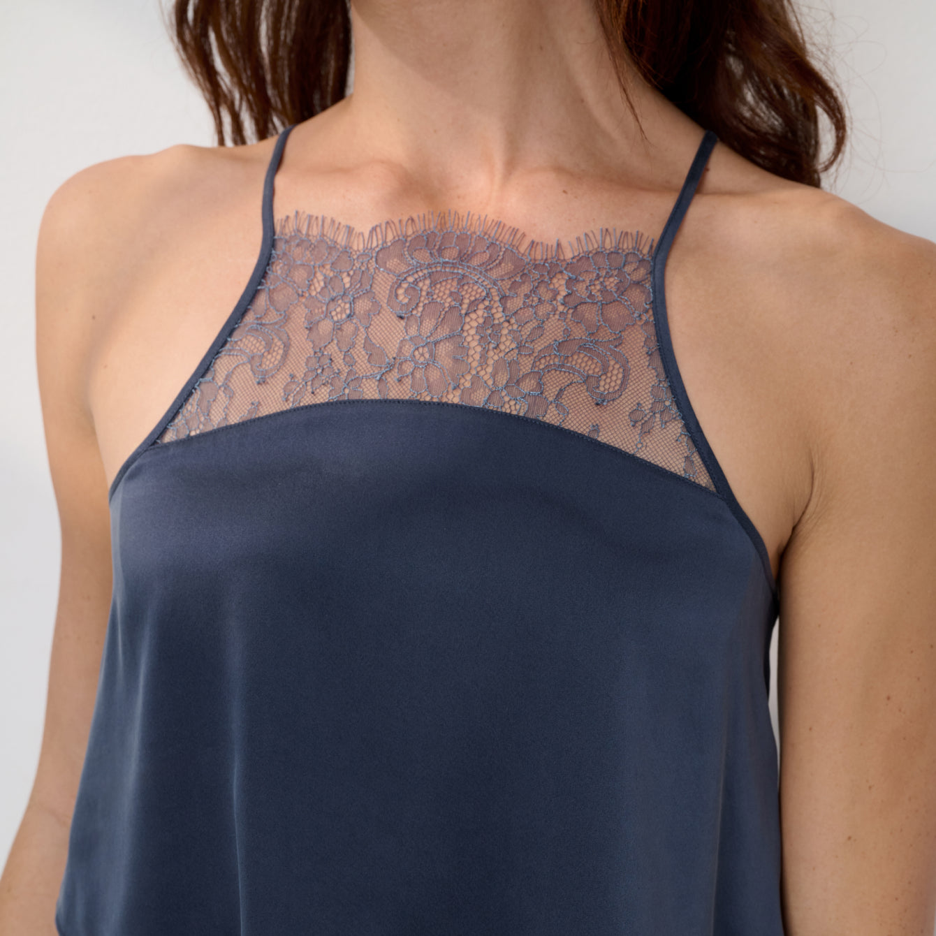 Washable Silk Lace Cami Short Set