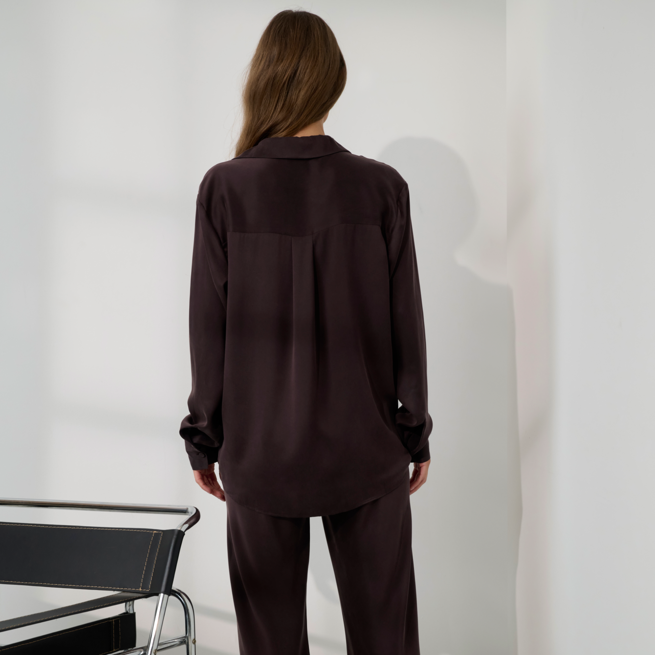 Washable Silk Ladder Stitch Button Down