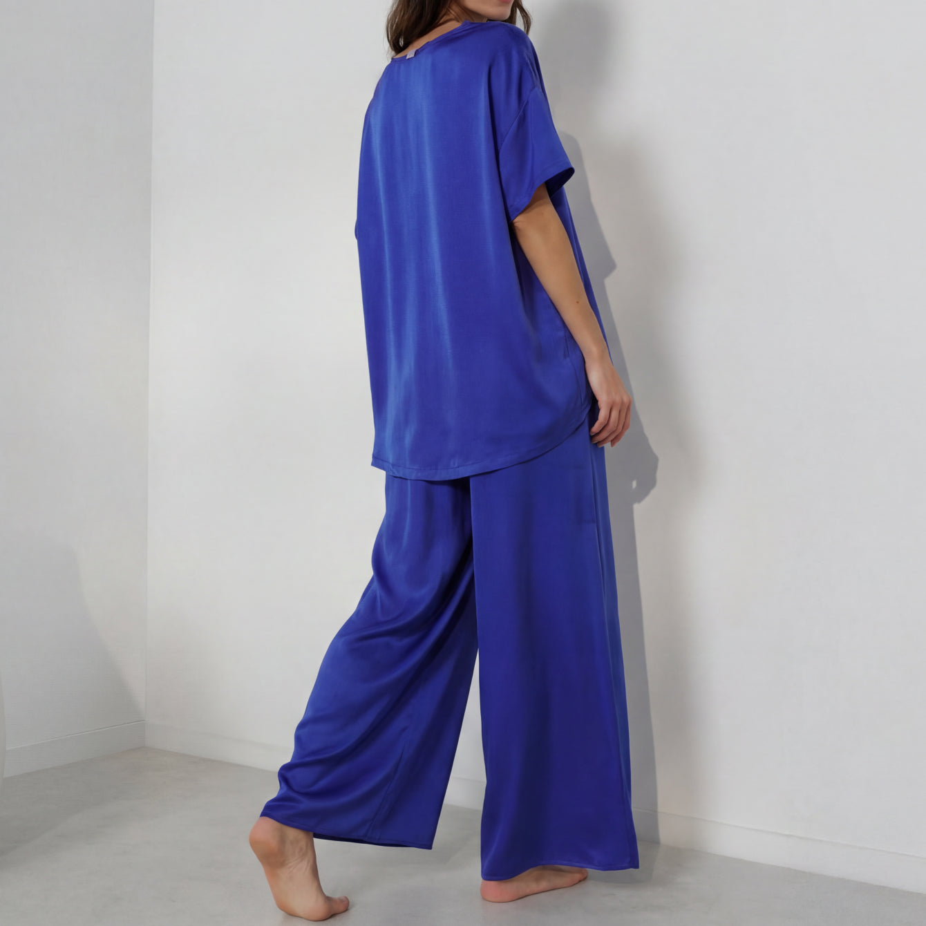 Washable Silk Tee Pant Set